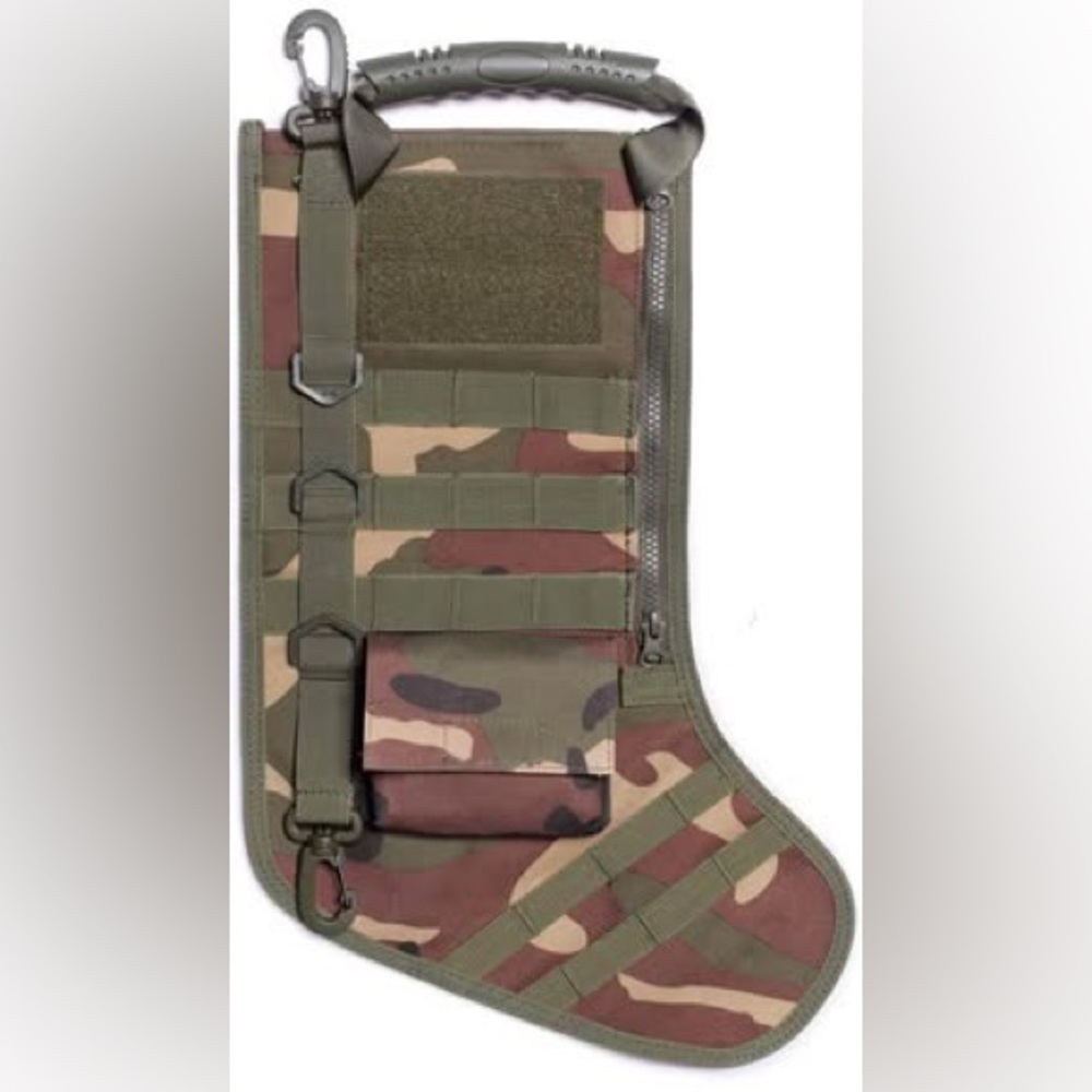 New Tactical Camouflage Christmas Stocking with MOLLE Gear Webbing